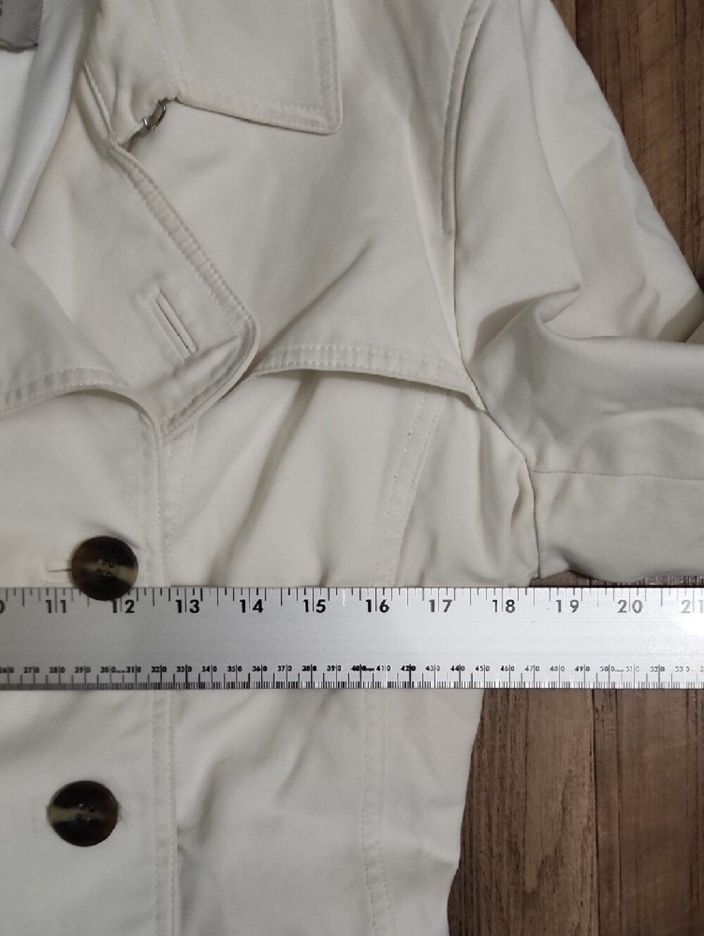 Hobbs London Cream Double Breasted Trench Coat Jacket - Picture 8 of 12